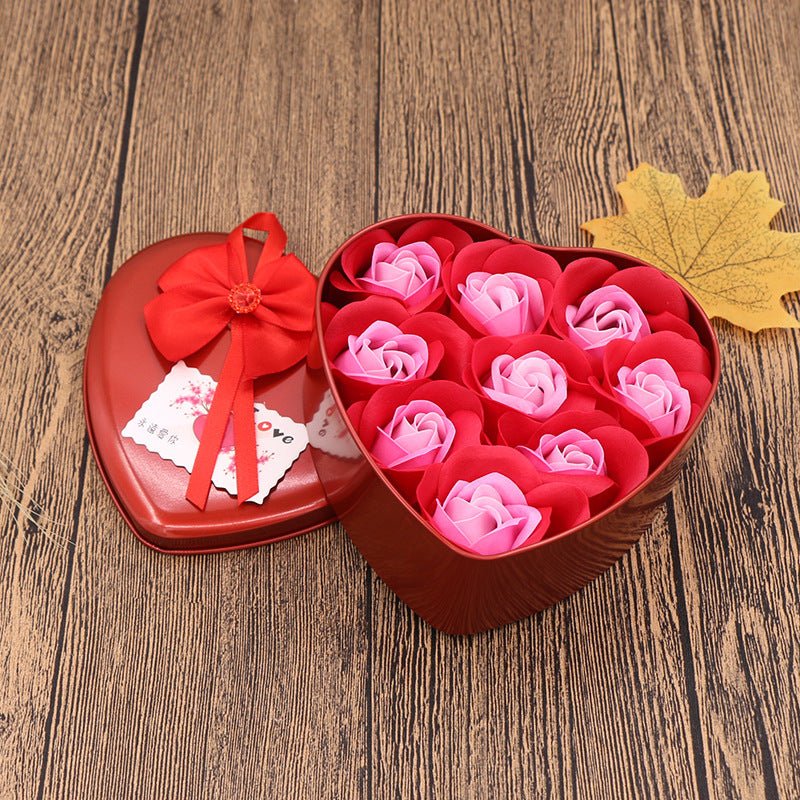 Boîte Cadeau Fleurs en Savon - Idée Cadeau pour la Saint - Valentin et la Fête des Mères - Allomarc.com