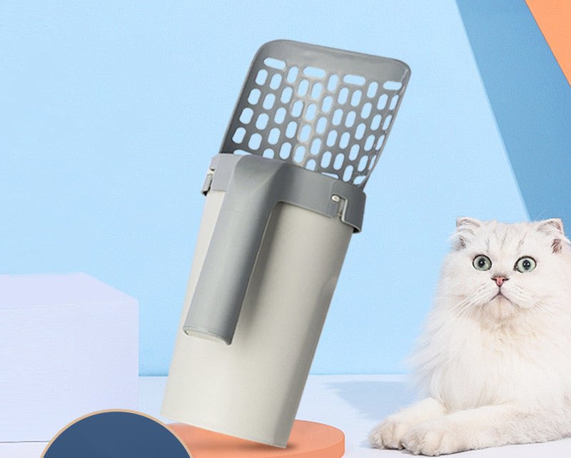 Boîte de Rangement avec Pelle à Litière Intégrée pour Chats Paresseux - Allomarc.com