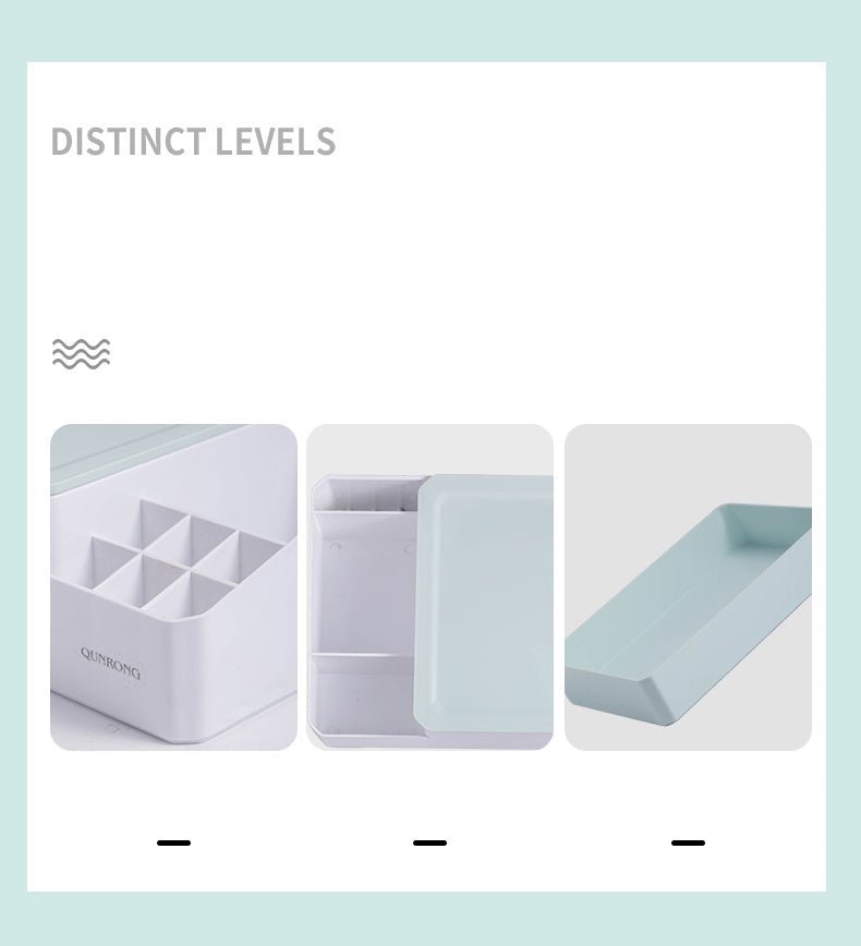 Boîte en plastique avec miroir et support pour rouge à lèvres - Allomarc.com