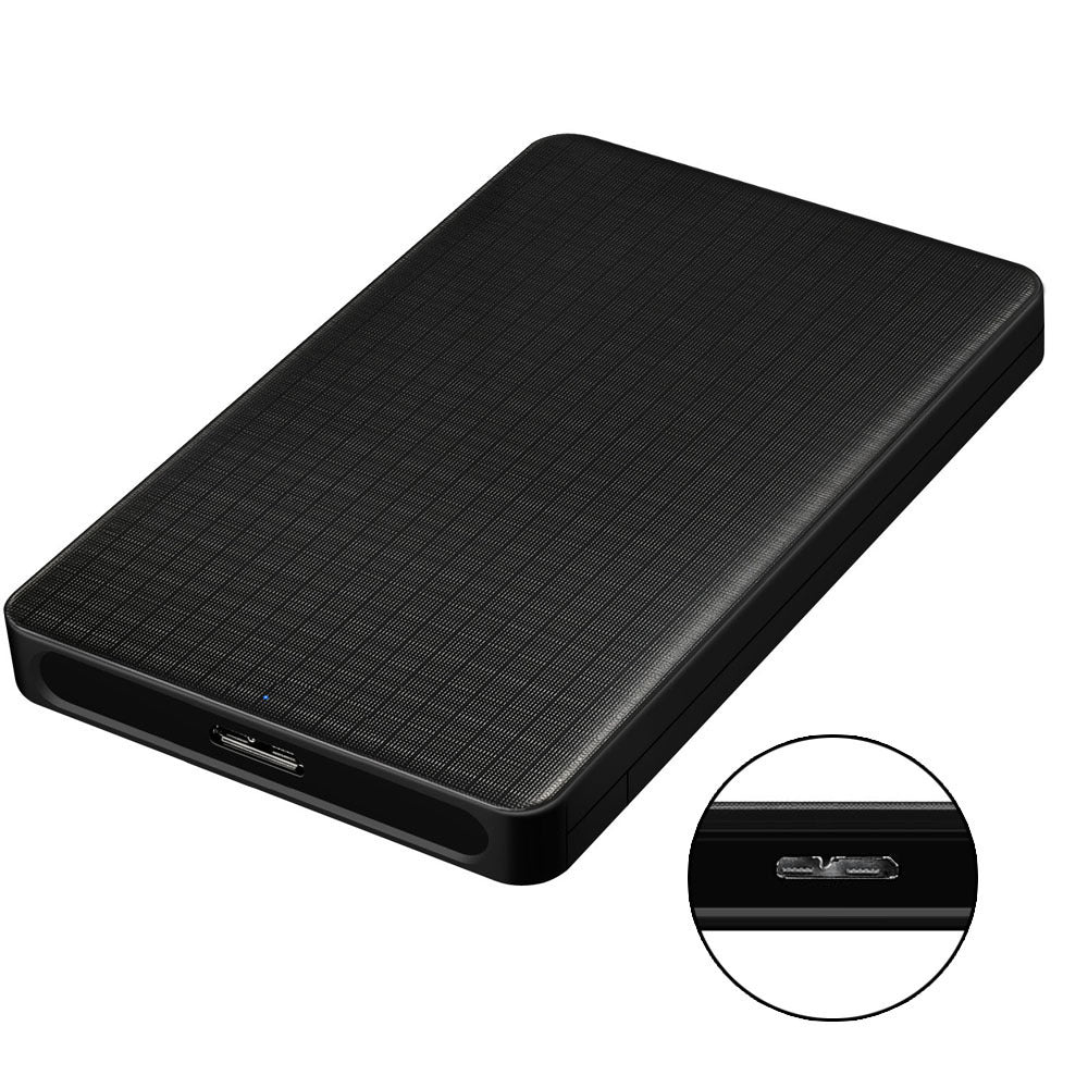 Boîtier de Disque Dur Mobile USB3.0 au Motif Quadrillé - Allomarc.com