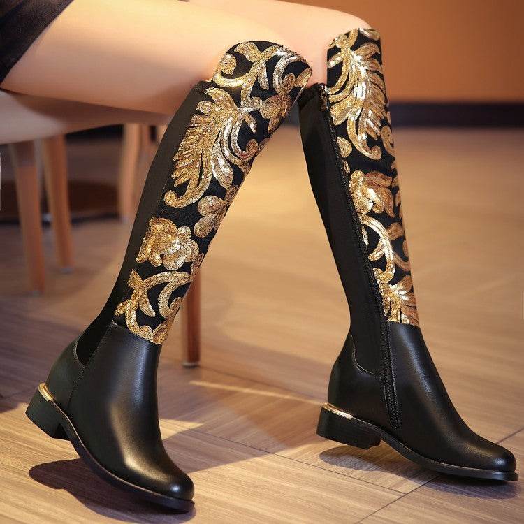 Bottes Knight en cuir de vachette - Allomarc.com