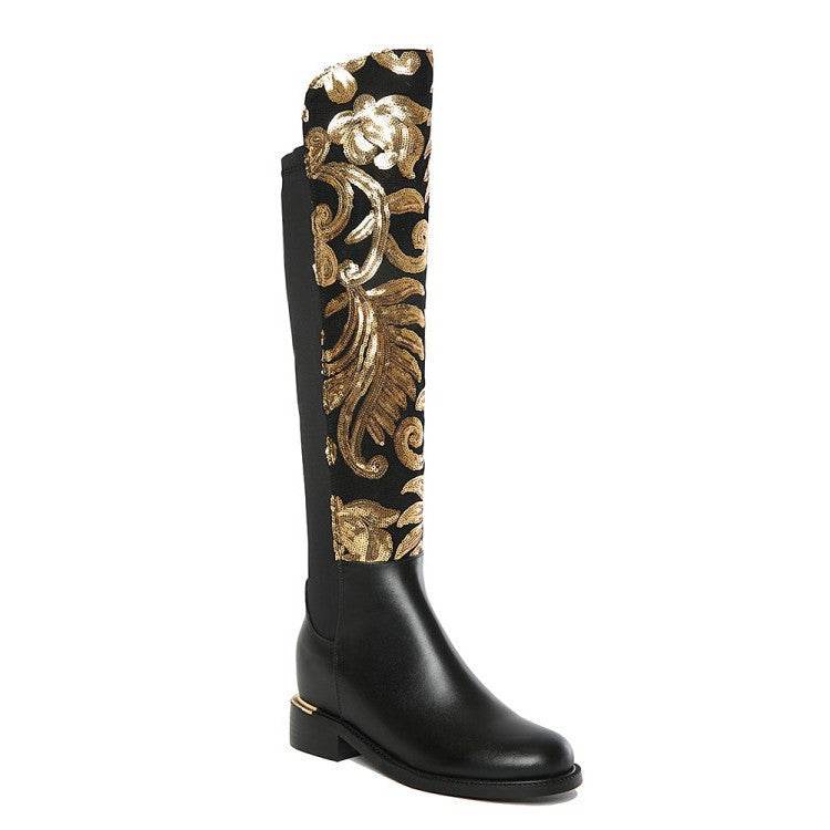 Bottes Knight en cuir de vachette - Allomarc.com