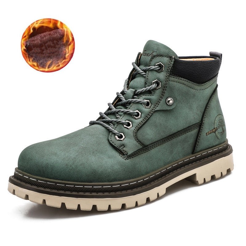 Bottes Martin en Cuir Pour Hommes - Grande Taille - Allomarc.com