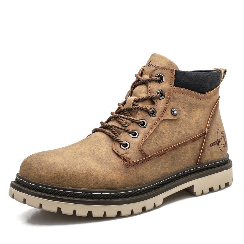 Bottes Martin en Cuir Pour Hommes - Grande Taille - Allomarc.com