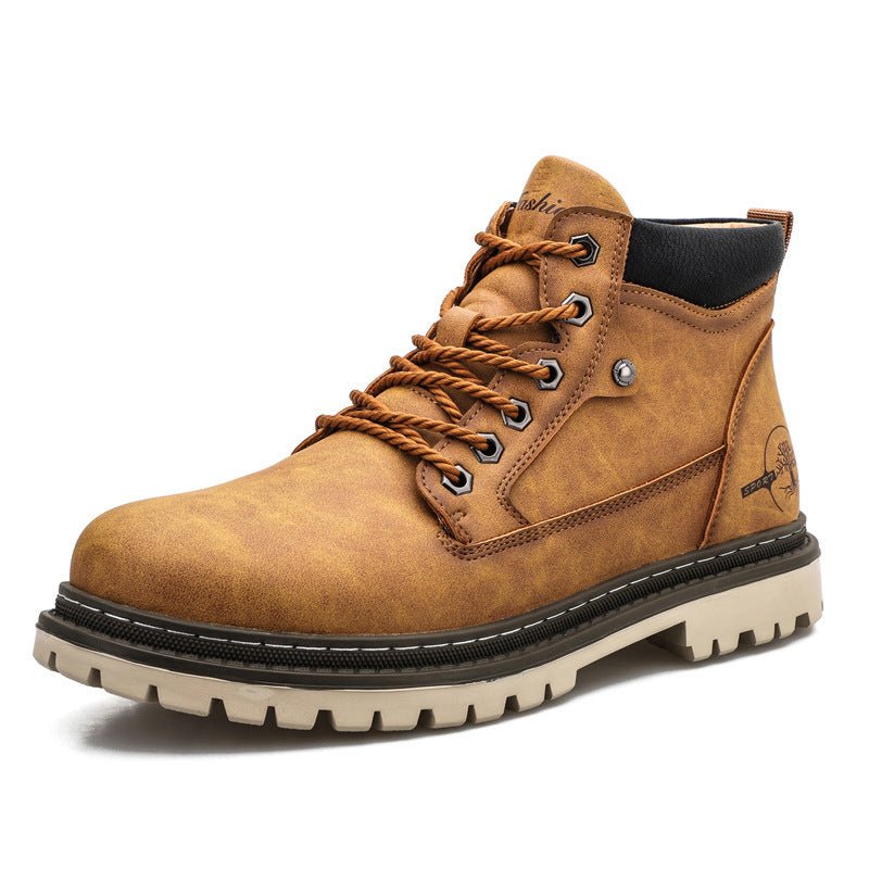 Bottes Martin en Cuir Pour Hommes - Grande Taille - Allomarc.com