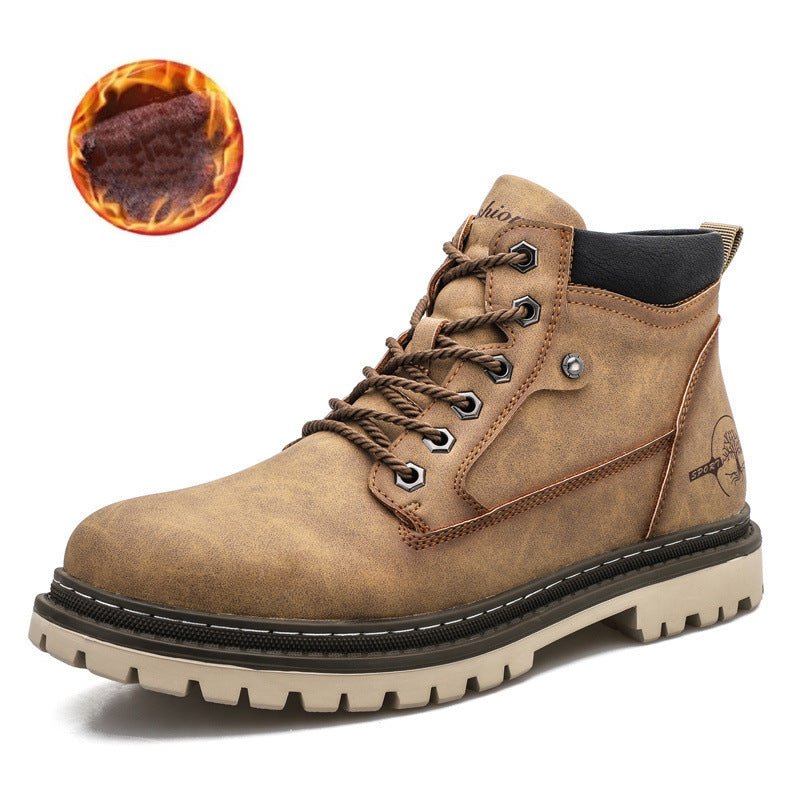 Bottes Martin en Cuir Pour Hommes - Grande Taille - Allomarc.com