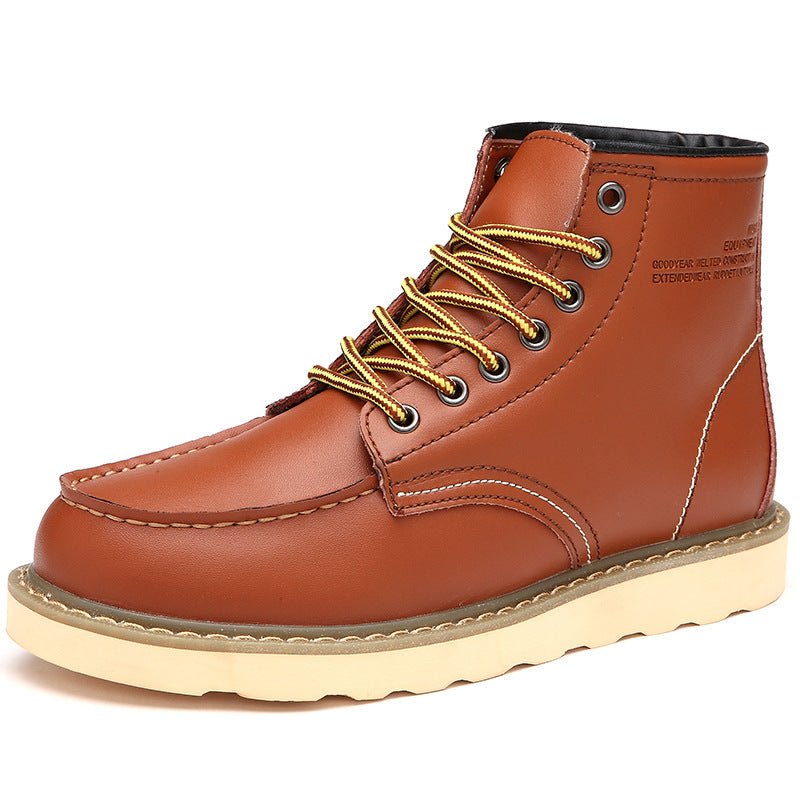 Bottes Martin montantes pour hommes en cuir - Allomarc.com