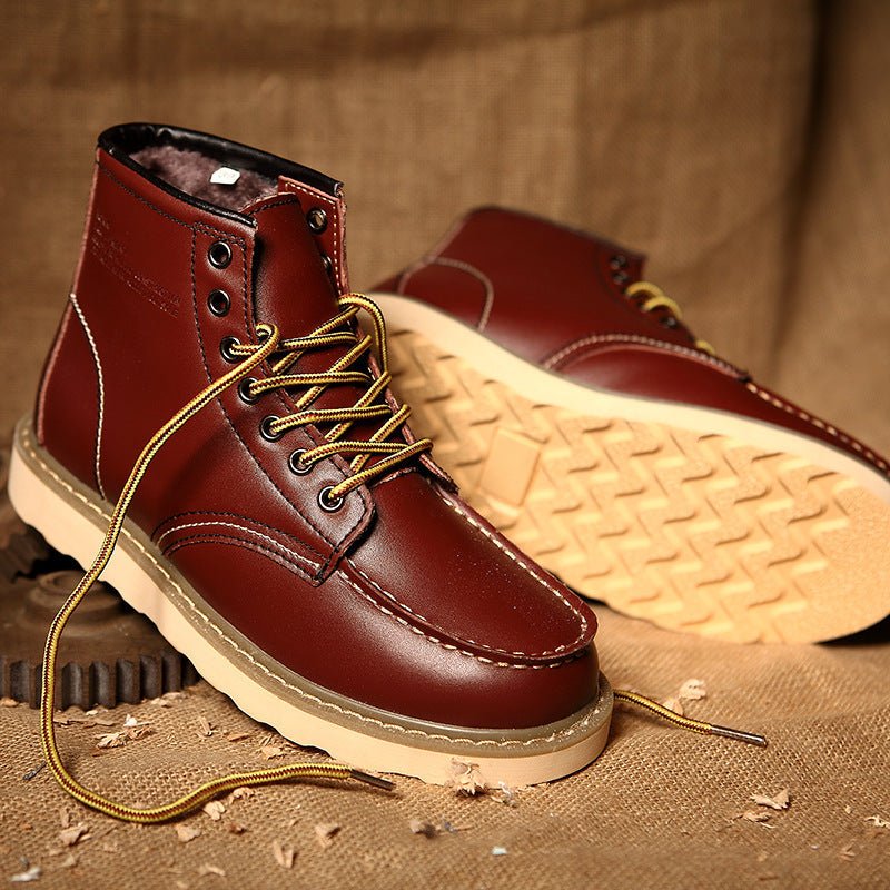 Bottes Martin montantes pour hommes en cuir - Allomarc.com