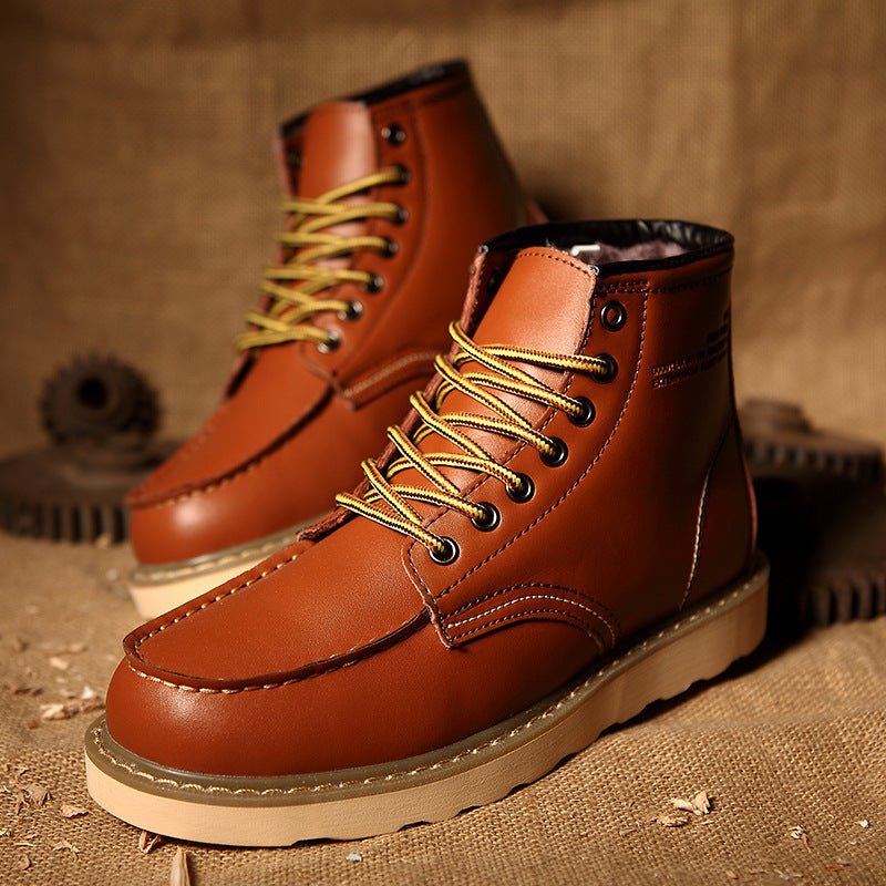 Bottes Martin montantes pour hommes en cuir - Allomarc.com