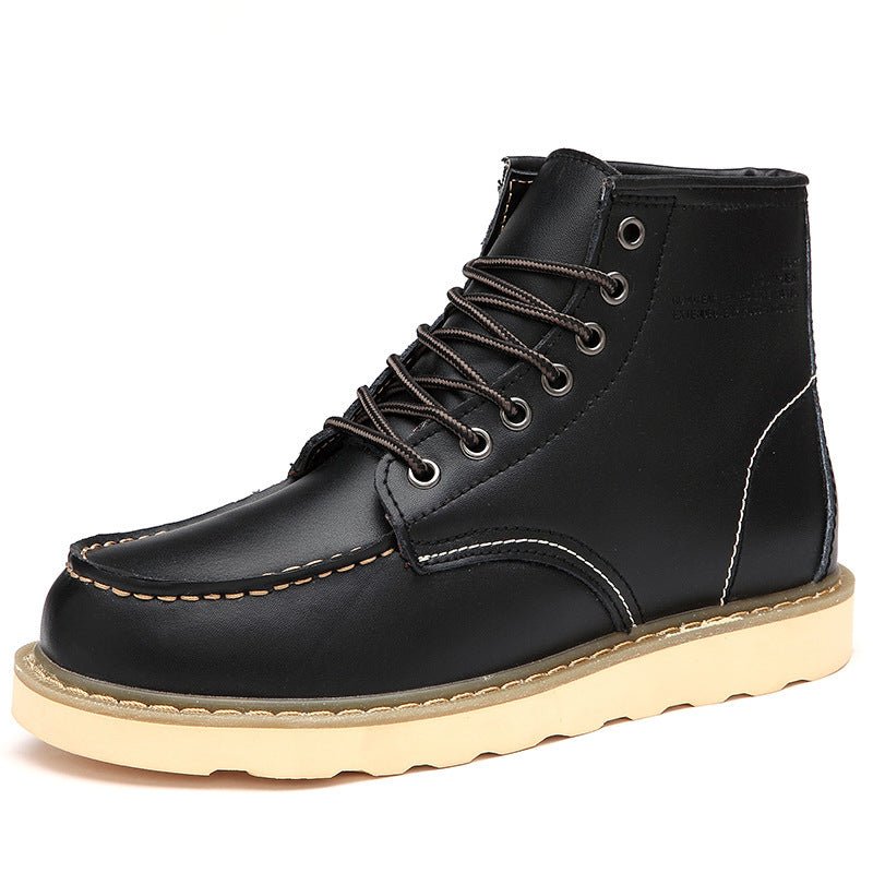 Bottes Martin montantes pour hommes en cuir - Allomarc.com
