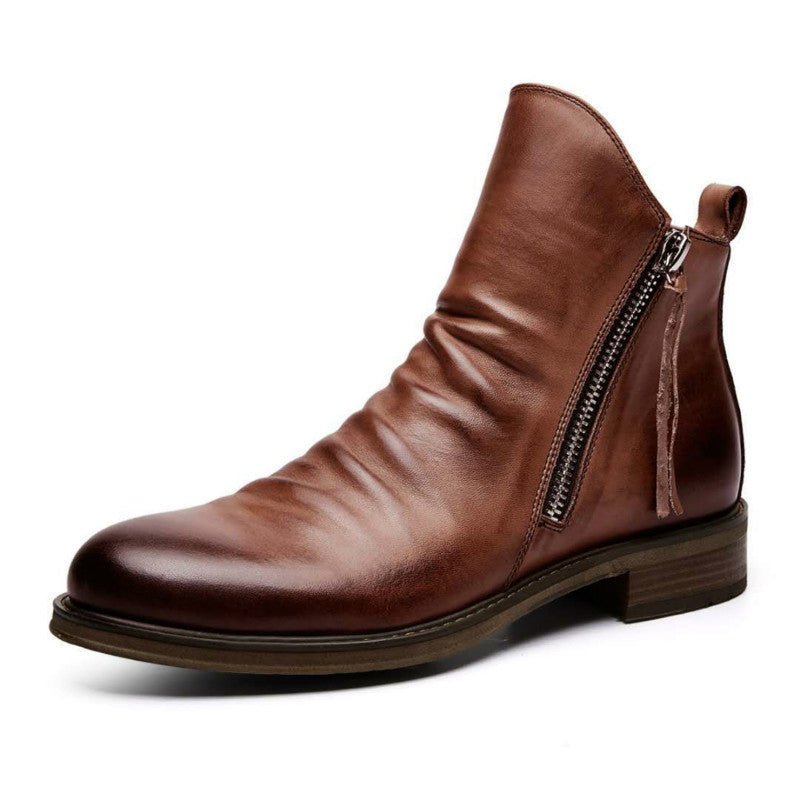 Bottines en Cuir pour Hommes - Chaussures Casual Chelsea - Allomarc.com