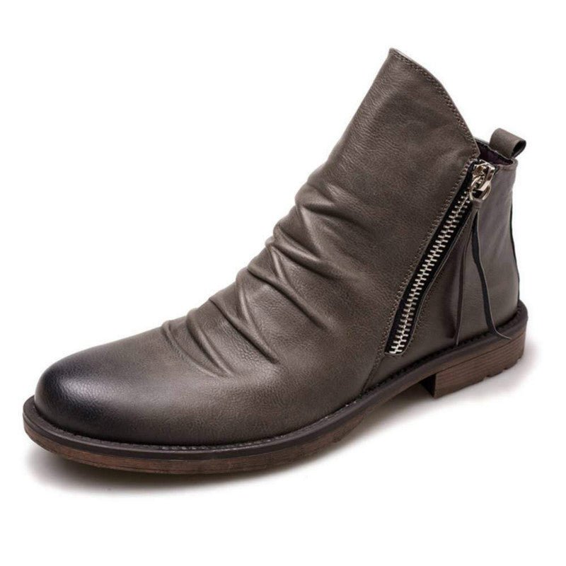 Bottines en Cuir pour Hommes - Chaussures Casual Chelsea - Allomarc.com
