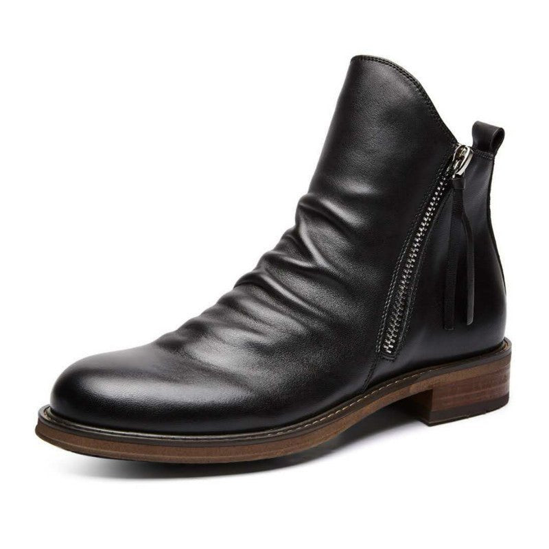 Bottines en Cuir pour Hommes - Chaussures Casual Chelsea - Allomarc.com