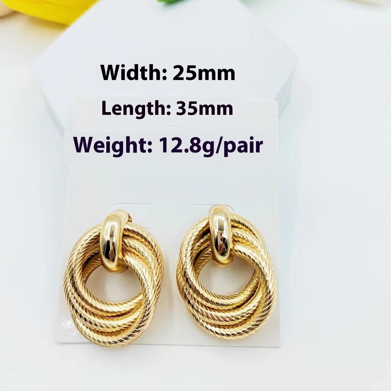 Boucles d'oreilles créatives en métal embossé géométrique - Allomarc.com