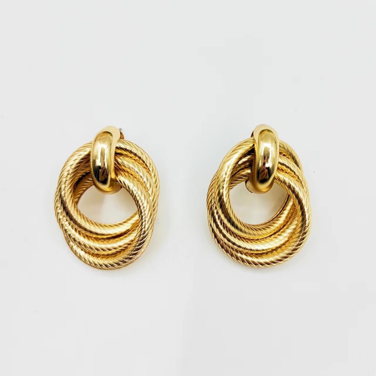 Boucles d'oreilles créatives en métal embossé géométrique - Allomarc.com