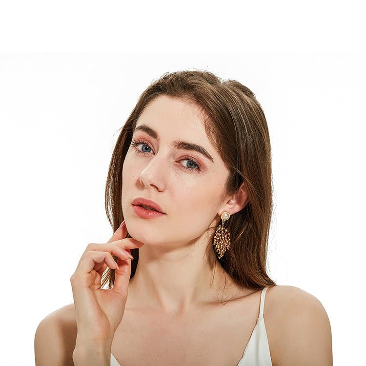 Boucles d'Oreilles en Alliage en Forme de Corail pour Femmes - Allomarc.com