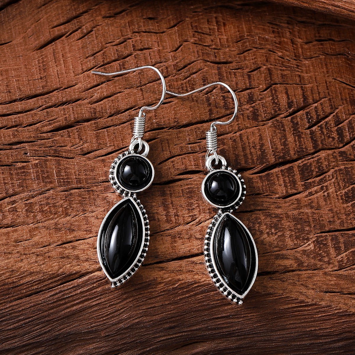 Boucles d'oreilles pendantes vintage en pierres précieuses – Style bohème - Allomarc.com