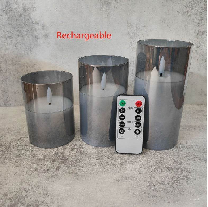 Bougies Électroniques LED en Verre Électroplaqué Rechargeables - Allomarc.com