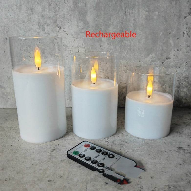 Bougies Électroniques LED en Verre Électroplaqué Rechargeables - Allomarc.com