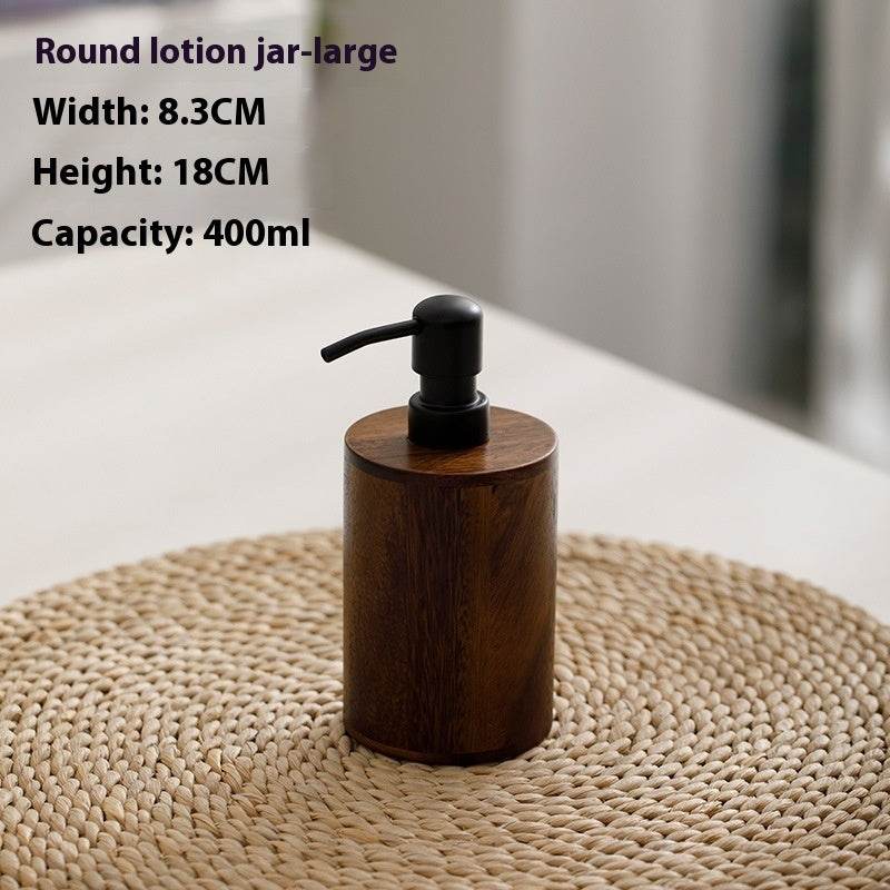 Bouteille de Shampooing en Bois Massif de Noyer - Allomarc.com