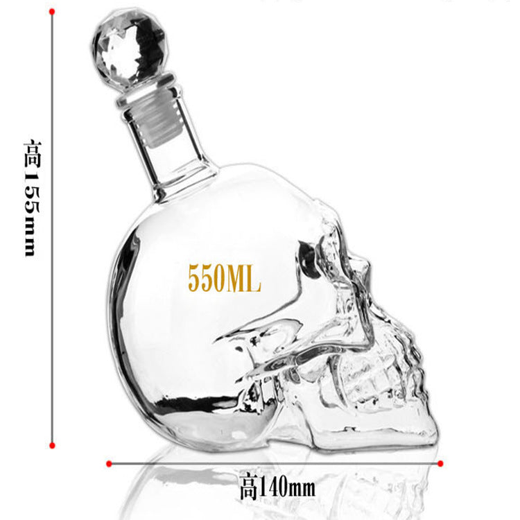 Bouteille de Vin Crâne - Bouteille de Vodka Créative 350ML 550ML 1000ML - Allomarc.com