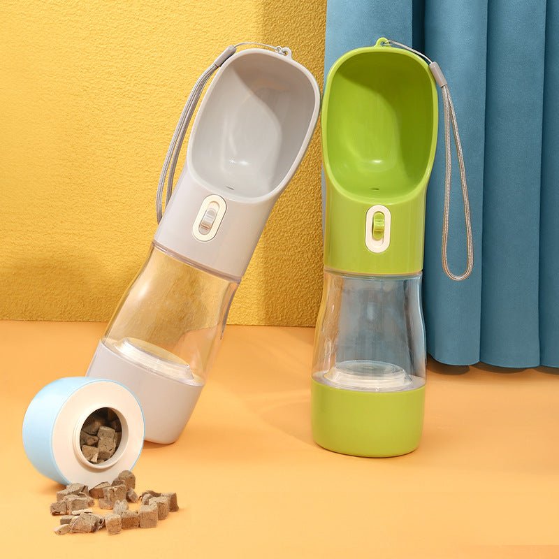 Bouteille d'eau portable pour chien avec bol intégré - Allomarc.com
