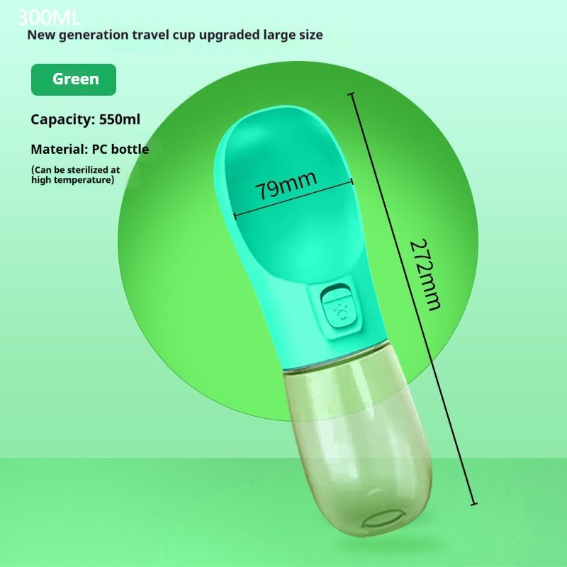 Bouteille d'eau portable pour chien avec bol intégré - Allomarc.com