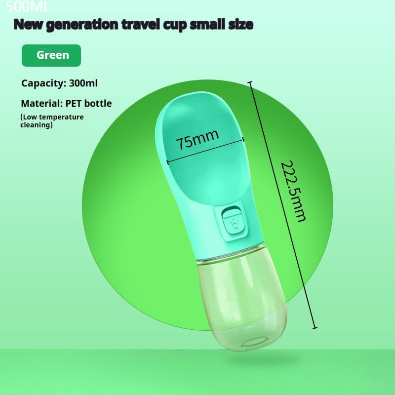 Bouteille d'eau portable pour chien avec bol intégré - Allomarc.com