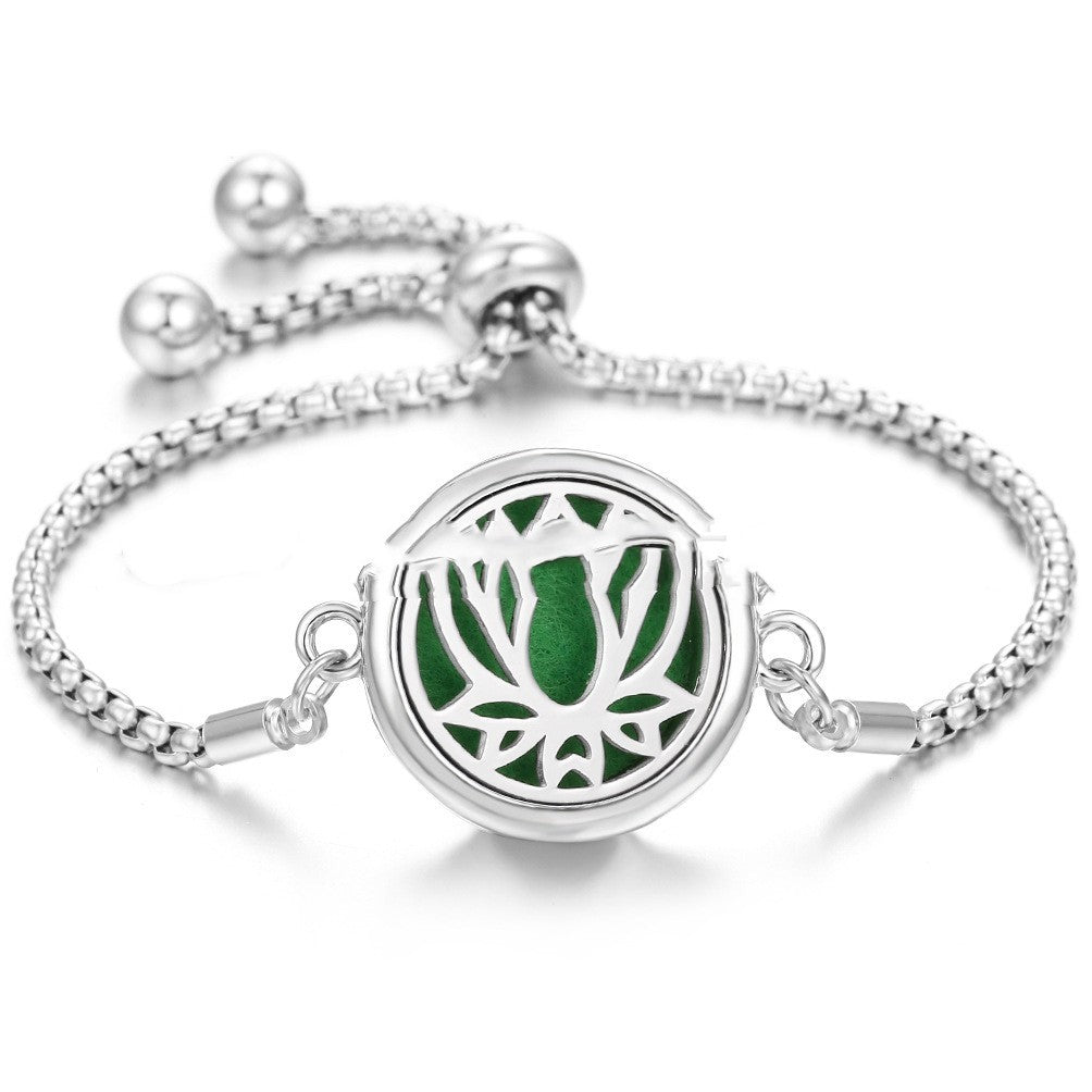 Bracelet Aromathérapie Lucky Tree en Acier Inoxydable - Allomarc.com