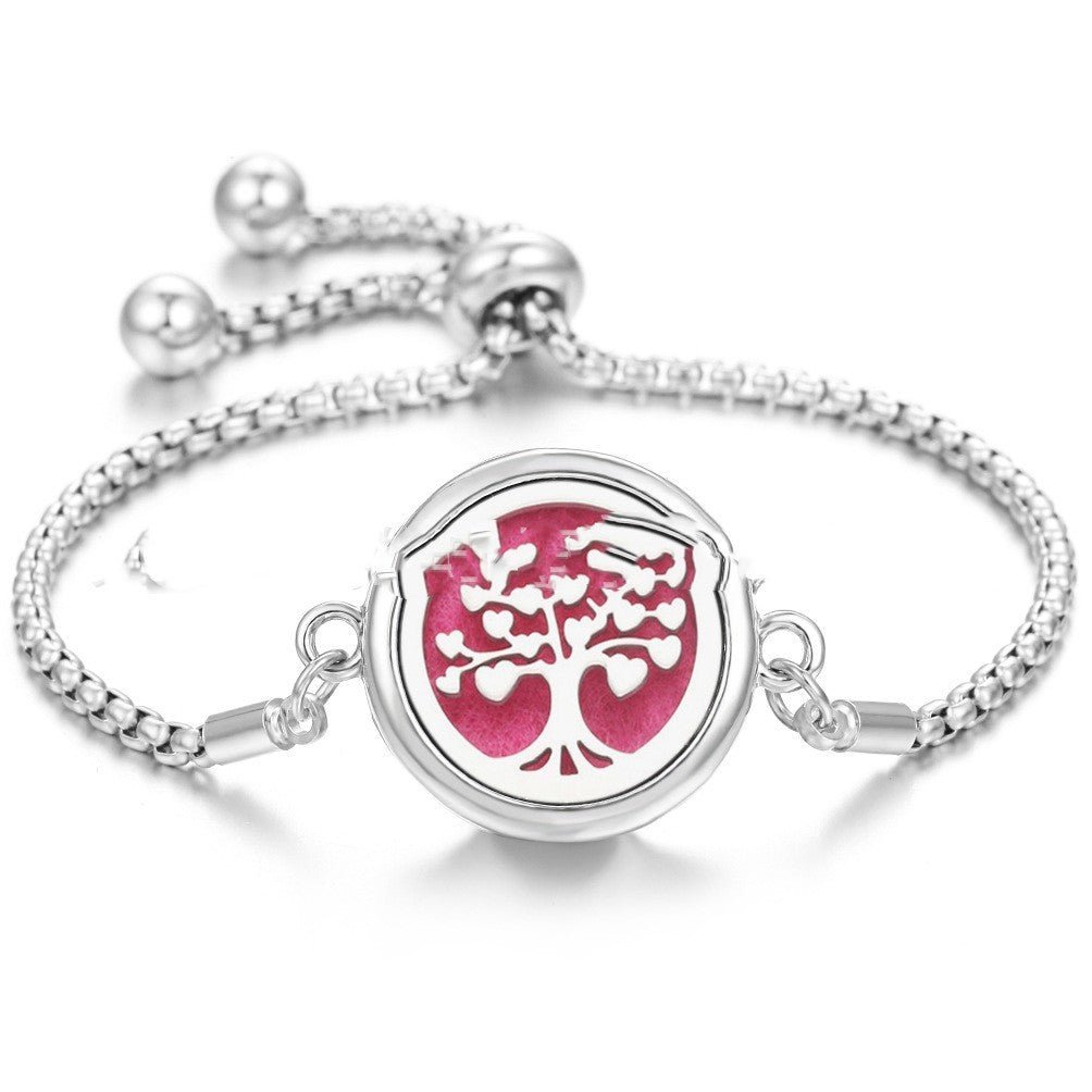 Bracelet Aromathérapie Lucky Tree en Acier Inoxydable - Allomarc.com