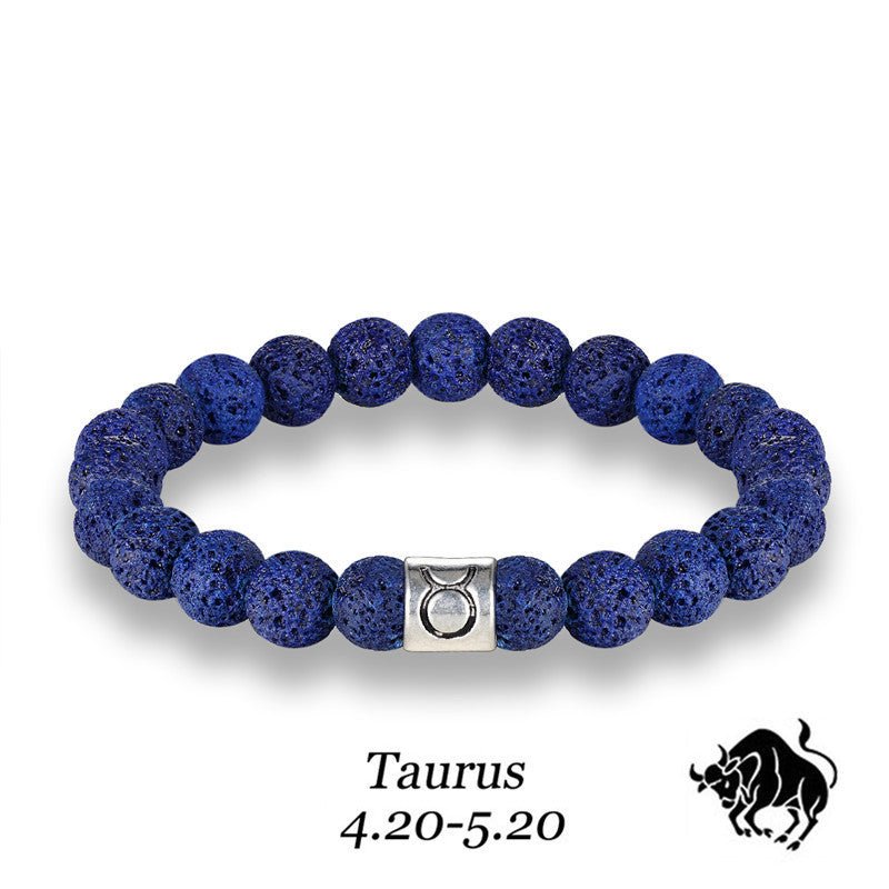 Bracelet Constellation Bleu en Pierre Volcanique - Allomarc.com