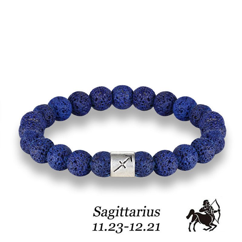 Bracelet Constellation Bleu en Pierre Volcanique - Allomarc.com