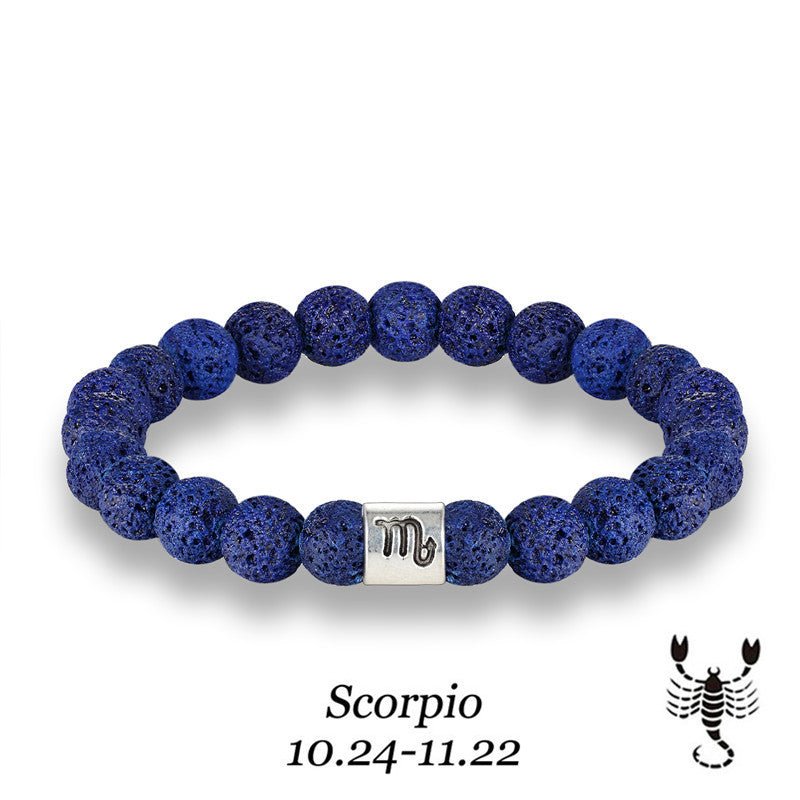 Bracelet Constellation Bleu en Pierre Volcanique - Allomarc.com