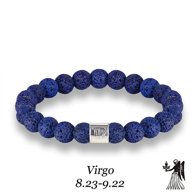 Bracelet Constellation Bleu en Pierre Volcanique - Allomarc.com