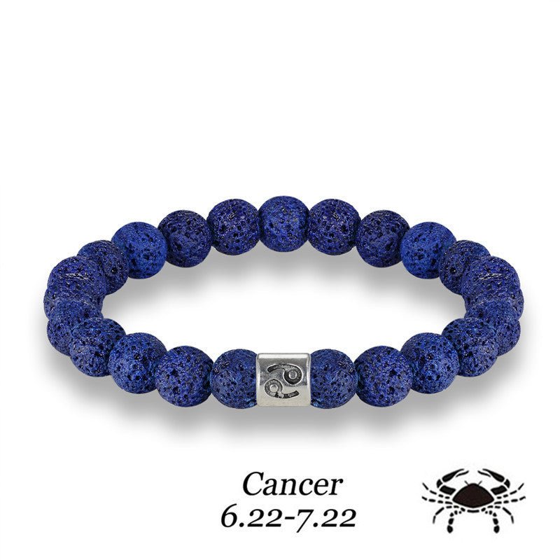 Bracelet Constellation Bleu en Pierre Volcanique - Allomarc.com