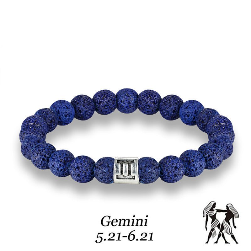 Bracelet Constellation Bleu en Pierre Volcanique - Allomarc.com