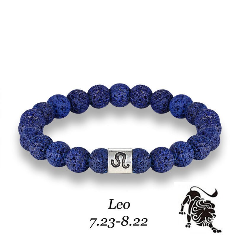 Bracelet Constellation Bleu en Pierre Volcanique - Allomarc.com