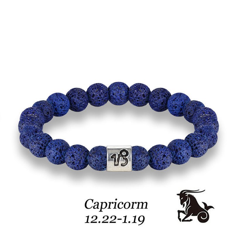 Bracelet Constellation Bleu en Pierre Volcanique - Allomarc.com