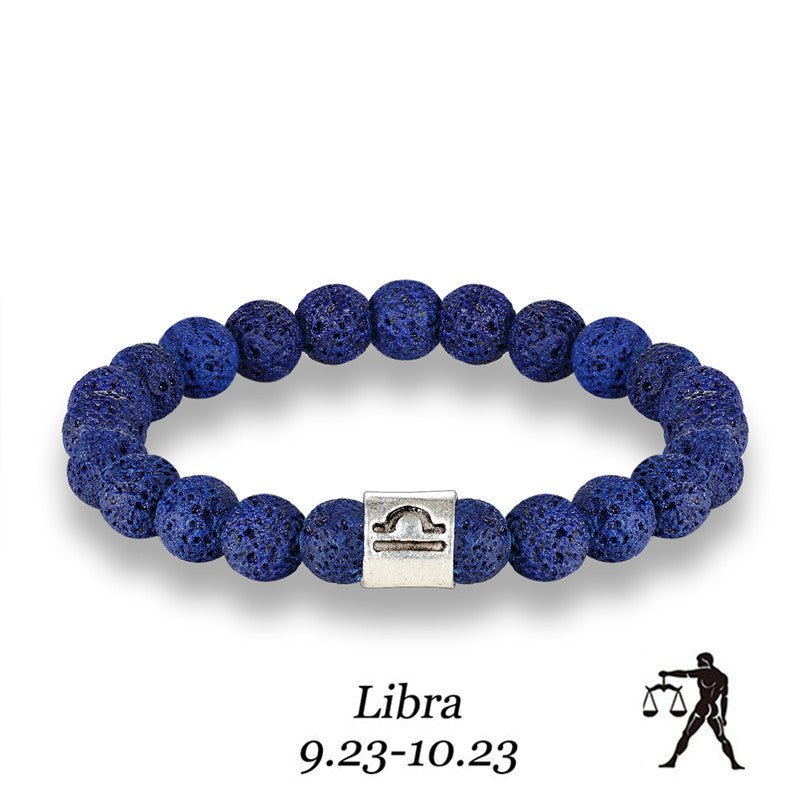 Bracelet Constellation Bleu en Pierre Volcanique - Allomarc.com