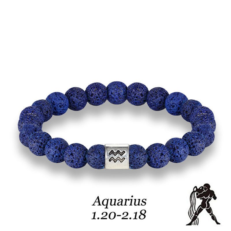 Bracelet Constellation Bleu en Pierre Volcanique - Allomarc.com