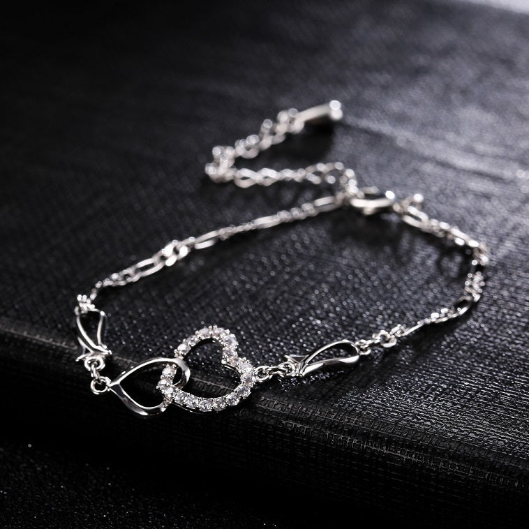 Bracelet de Cheville Boho pour Femmes en Forme de Coeur Creux - Allomarc.com