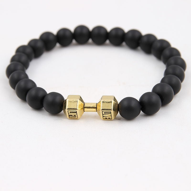 Bracelet Dumbbell en Agate Volcanique Érodée - Allomarc.com