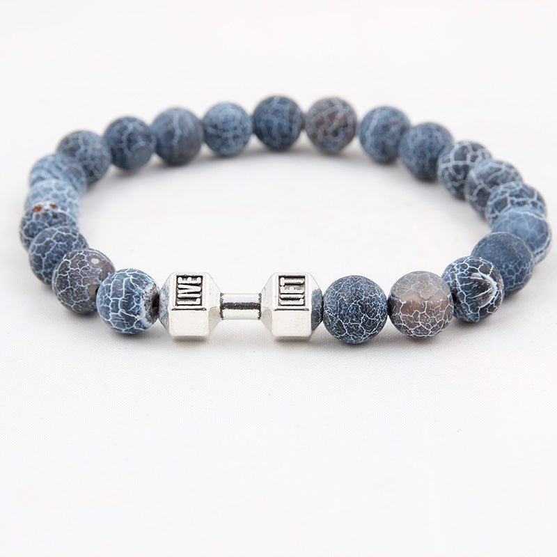 Bracelet Dumbbell en Agate Volcanique Érodée - Allomarc.com