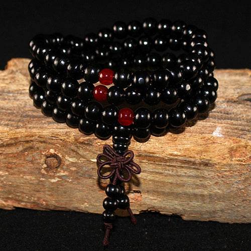 Bracelet en Ébène Noir avec Nœud - Allomarc.com