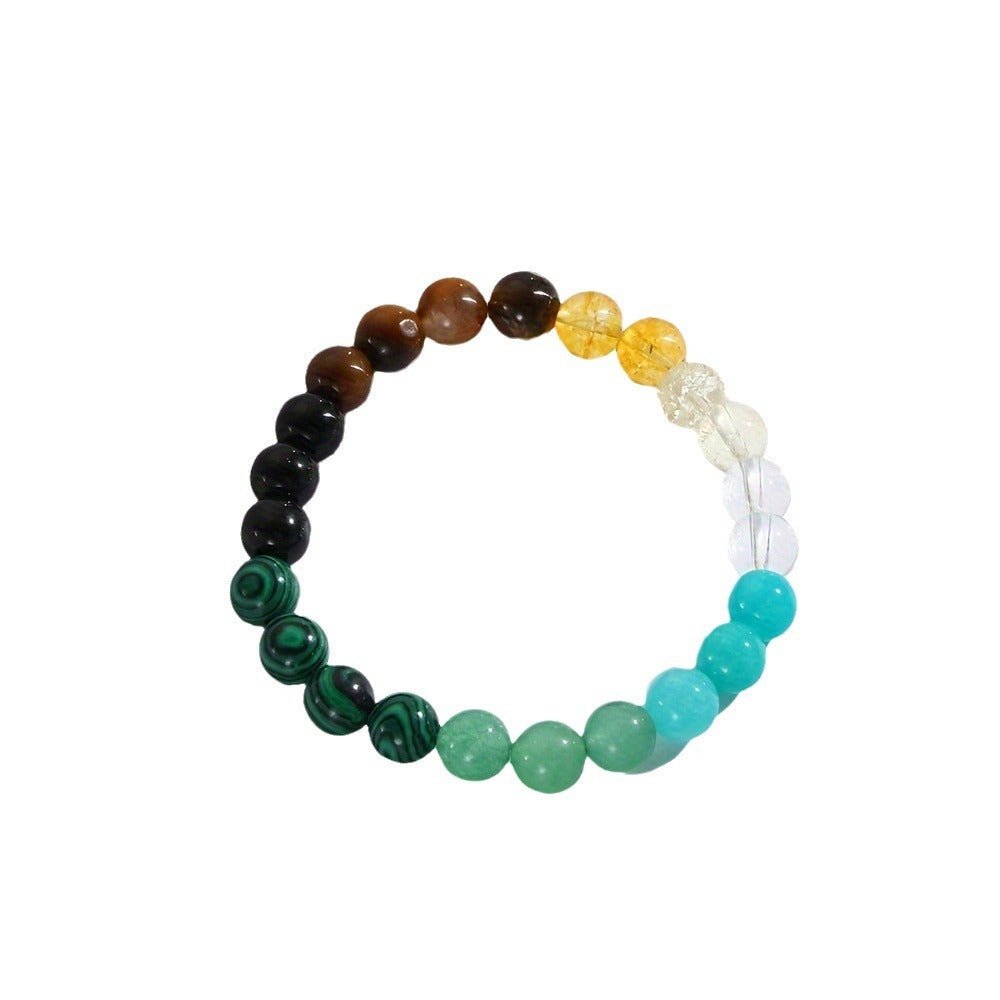 Bracelet en Pierre Naturelle Universelle en Citrine et Malachite - Allomarc.com