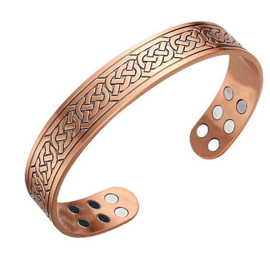 Bracelet Magnétique en Cuivre Pur Énergie Arbre de Chance Rétro - Allomarc.com