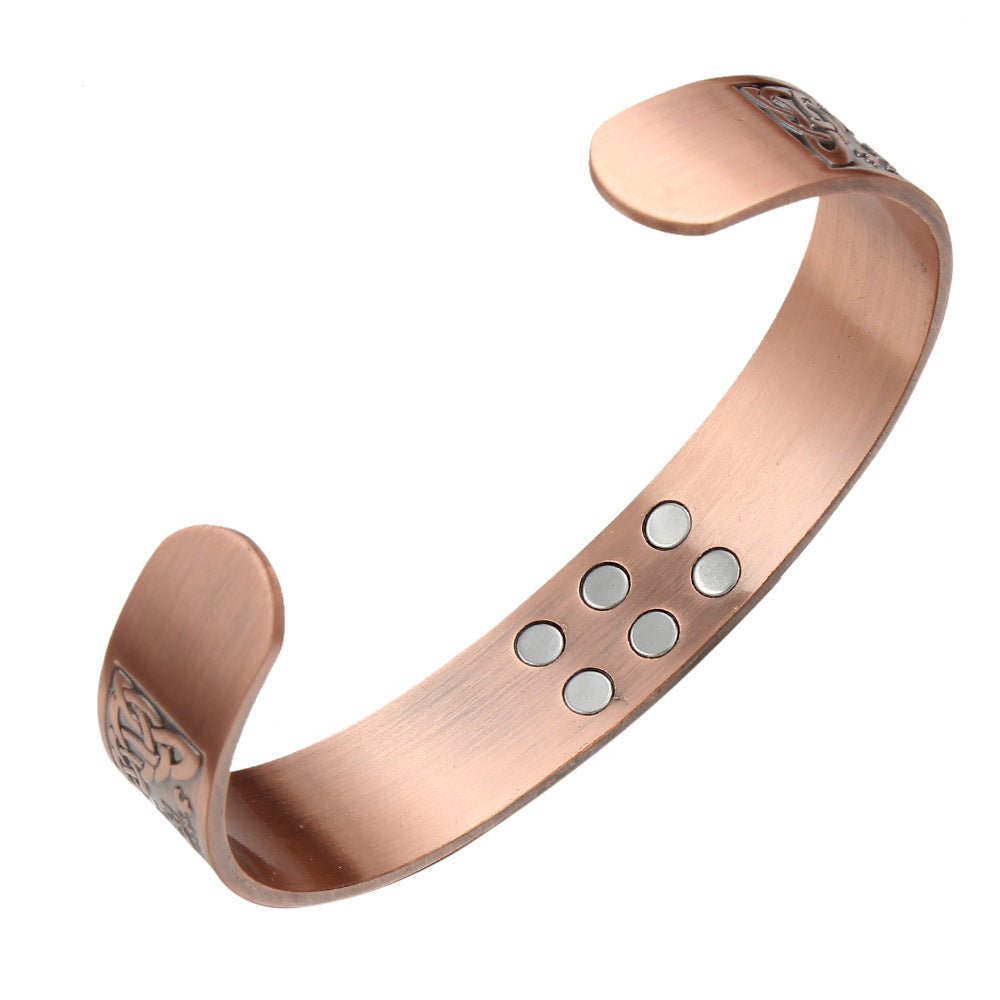 Bracelet Magnétique en Cuivre Pur Énergie Arbre de Chance Rétro - Allomarc.com