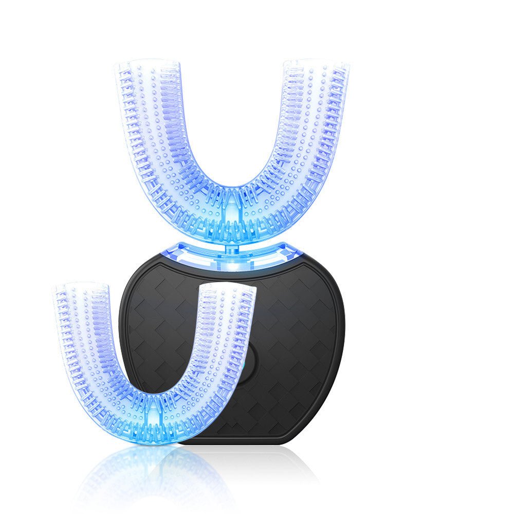 Brosse à dents électrique automatique 360° étanche avec lumière bleue et charge USB - Allomarc.com