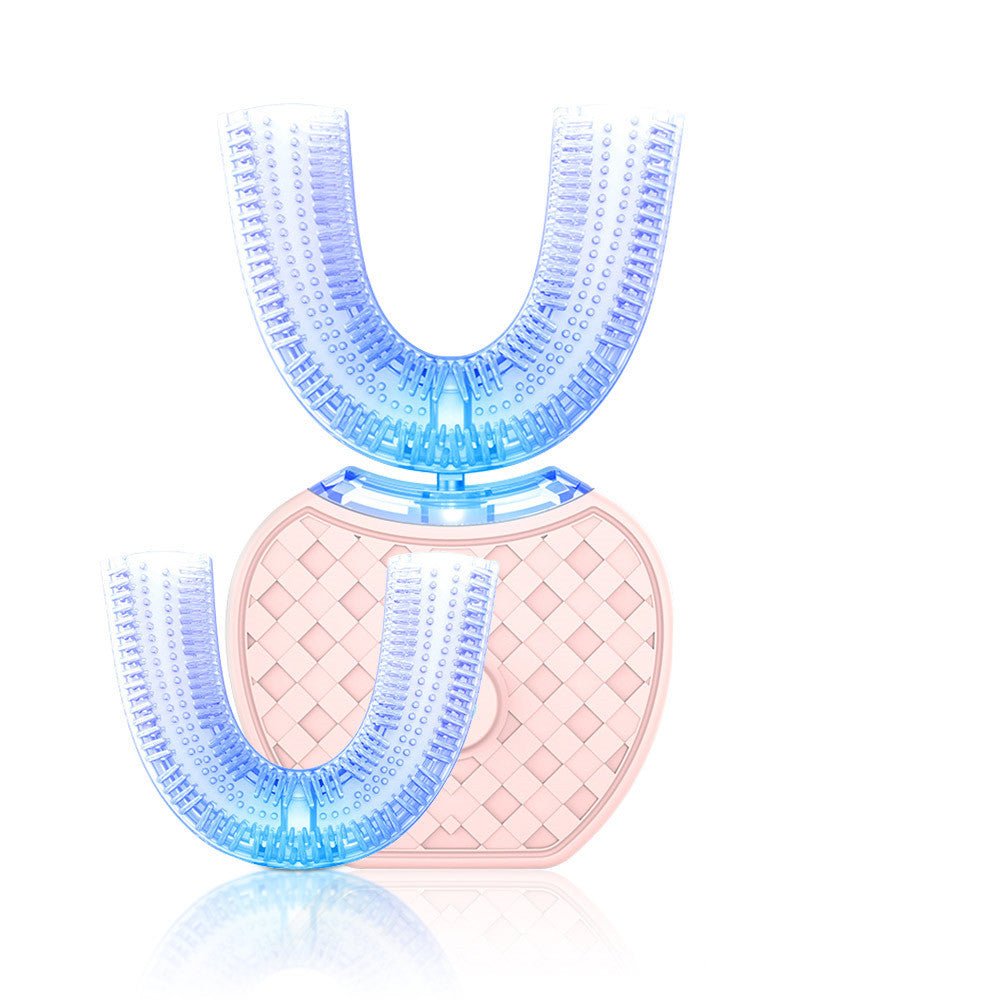 Brosse à dents électrique automatique 360° étanche avec lumière bleue et charge USB - Allomarc.com