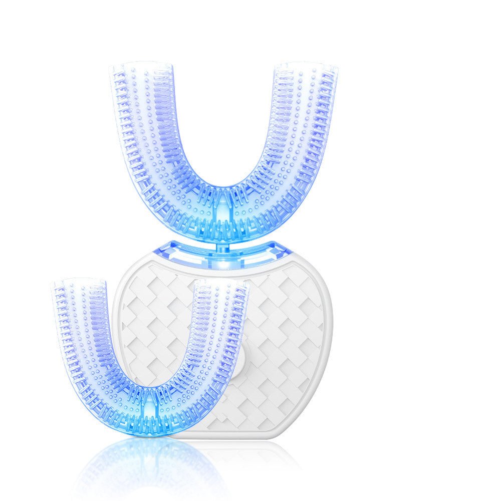 Brosse à dents électrique automatique 360° étanche avec lumière bleue et charge USB - Allomarc.com